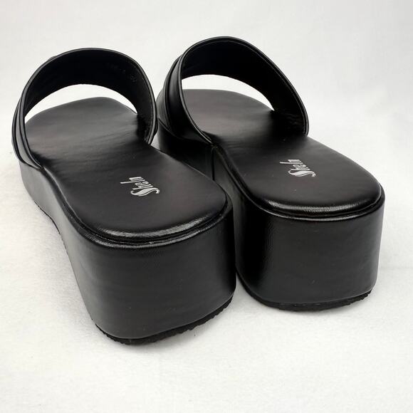 New Shein Black Heart Platform Slides 7 - Picture 7 of 9